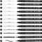 Micro Fineliner Pens, Black Drawing Art Pens,12 Archival Pen Waterproof Ink Set Artist Supplies Archival Inking Markers Sketch Outline Pen, Precision Drawing and Sketching Kit